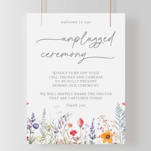 Lente Kleurrijke Wilde Bloem Ongestopte Ceremonie Poster