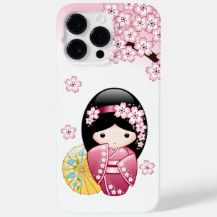 Lente Kokeshi-pop - Schattig Japans Geisha-meisje Case-Mate iPhone 14 Pro Max Hoesje