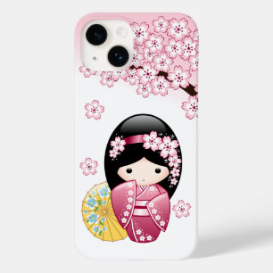 Lente Kokeshi-pop - Schattig Japans Geisha-meisje Case-Mate iPhone 14 Hoesje