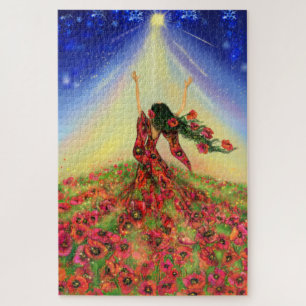 Lente komt na winter - Fantastic Flowers Girl Legpuzzel