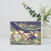 Lente Krokussen en Fiets Bedankt Card Briefkaart (Staand voorkant)