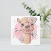 Lente Lama Feestdagenkaart (Staand voorkant)