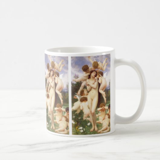 Lente (Le Printemps) door Bouguereau Koffiemok (Rechts)
