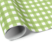 Lente lichtgroene gingham cadeaupapier (Rol Hoek)