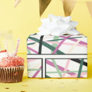 Lente lijnen cadeaupapier