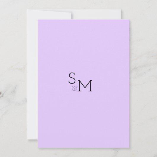 Lente lila groene wilde bloementuin Save the Date Kaart (Achterkant)