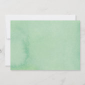 Lente Lila waterverf pioen Foliage BRUILOFT Kaart (Achterkant)