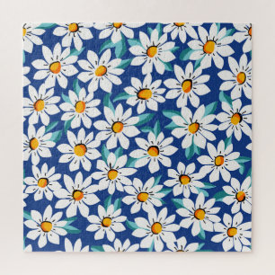 Lente madeliefjes: trendy bloemmotief. legpuzzel
