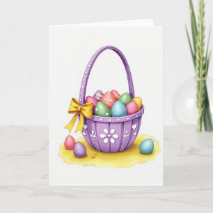 Lente-mand met paaseieren kaart