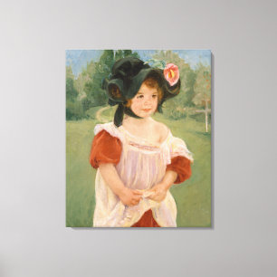 Lente: Margot in een tuin   1900 Canvas Afdruk