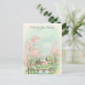Lente Meadow Birthday Wish Briefkaart (Staand voorkant)