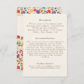 Lente Mosterd Geel Paarse Meadow Bloem Bruiloft Informatiekaartje (Voorkant / Achterkant)