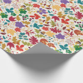 Lente Mosterd Geel Paarse Weide Bloem Bruiloft Cadeaupapier (Hoek)