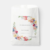 Lente Multi Kleur Bloemen Bruiloft Bedankzakje (Voorkant)