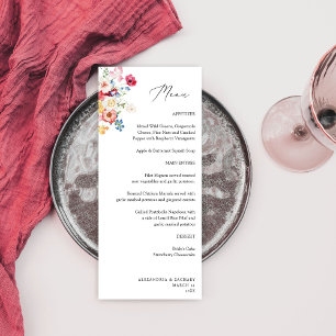 Lente Multi Kleur Bloemen Tall Menu