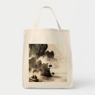 Lente Mystieke Vos Mistige Berg Minimalistische Ze Tote Bag