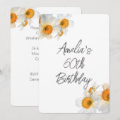 Lente Narcis Verjaardag Kaart (Voorkant / Achterkant)