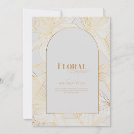 Lente narcissen bloemen lijn kunst. kaart