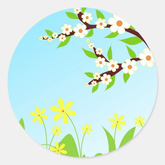 Lente ochtend - Sticker (Voorkant)