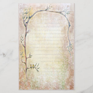 Lente ontwaken - beige briefpapier