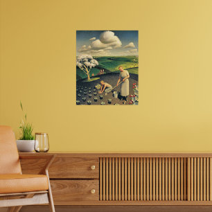 Lente op het platteland poster
