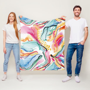 Lente organische textuur met stromende golvende vo fleece deken