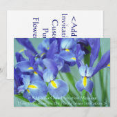 Lente Paarse Irises Flower Art Fotouitnodiging Kaart (Voorkant / Achterkant)