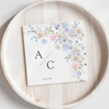 Lente Paarse & Roze Wildbloemen Bruiloft