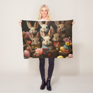  lente paaseiermand konijnenhop fleece deken