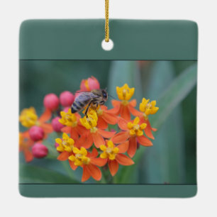 Lente/Pasen: Lilies en bijen Keramisch Ornament