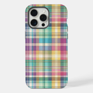 Lente/Pasen pastel plaid/tartan iPhone 15 Pro Max Hoesje