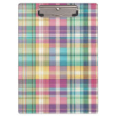 Lente/Pasen pastel plaid/tartan Klembord (Voorkant)