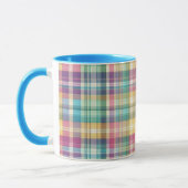 Lente/Pasen pastel plaid/tartan Mok (Links)