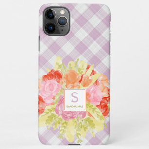 Lente Pasen Pastel Roze Gingham Controleer patroon iPhone 11Pro Max Hoesje