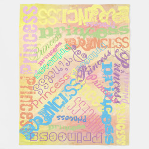 Lente Pastel Naam Collage Fleece Deken