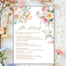 Lente pastelkleurige bloemige wilde bloem trouwdet