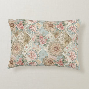 Lente Patchwork Naadloos Patroon Accent Kussen
