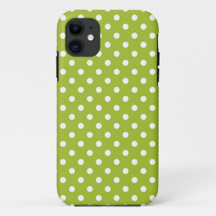 Lente patroon met witte stippen iPhone 11 hoesje
