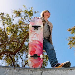 Lente Pioen Bloei Tuin Aquarel Skateboard