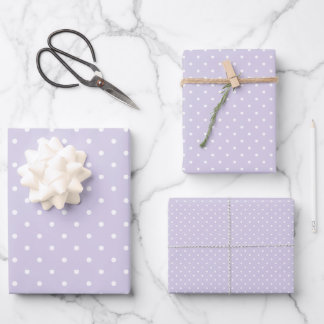 Lente Polka Stippen Klassiek | Stof Lavendel Inpakpapier Vel