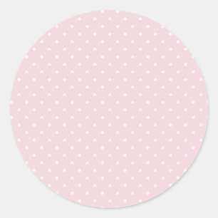 Lente Polka Stippen Klassiek Zachte Blos Ronde Sticker