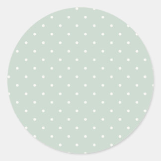 Lente Polka Stippen Micro | Gedempte Salie Ronde Sticker