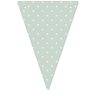 Lente Polka Stippen Micro | Gedempte Salie Vlaggetjes