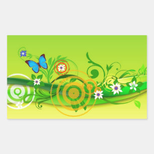 Lente Rechthoekige Sticker
