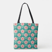 Lente Retro Flower Draagtas (Achterkant)