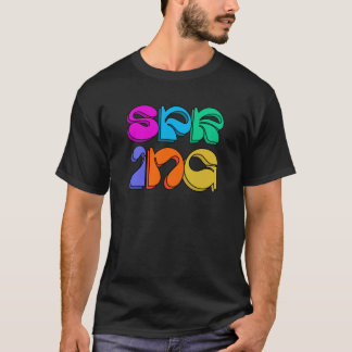 Lente retro modern kleurrijk grappig vriendelijk t-shirt