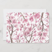 Lente roze kersenbloesem. Trouwstoelenkaarten Kaart (Achterkant)