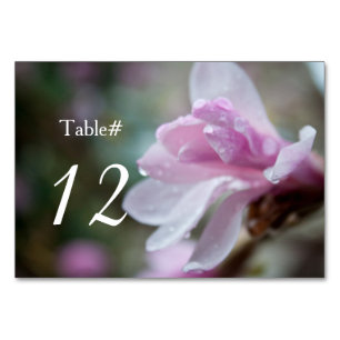 lente roze magnolia bloem diner tafel nummer kaart