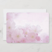 Lente roze sakura, kersenbloesem. Bloemenbruiloft Kaart (Achterkant)