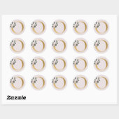 Lente rozen gouden initialen sticker letter O (Vel)